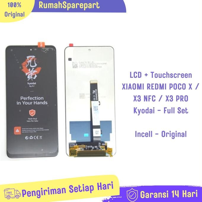 LCD + Touchscreen Poco X / X3 NFC / X3 Pro Ori Fullset Terlaris