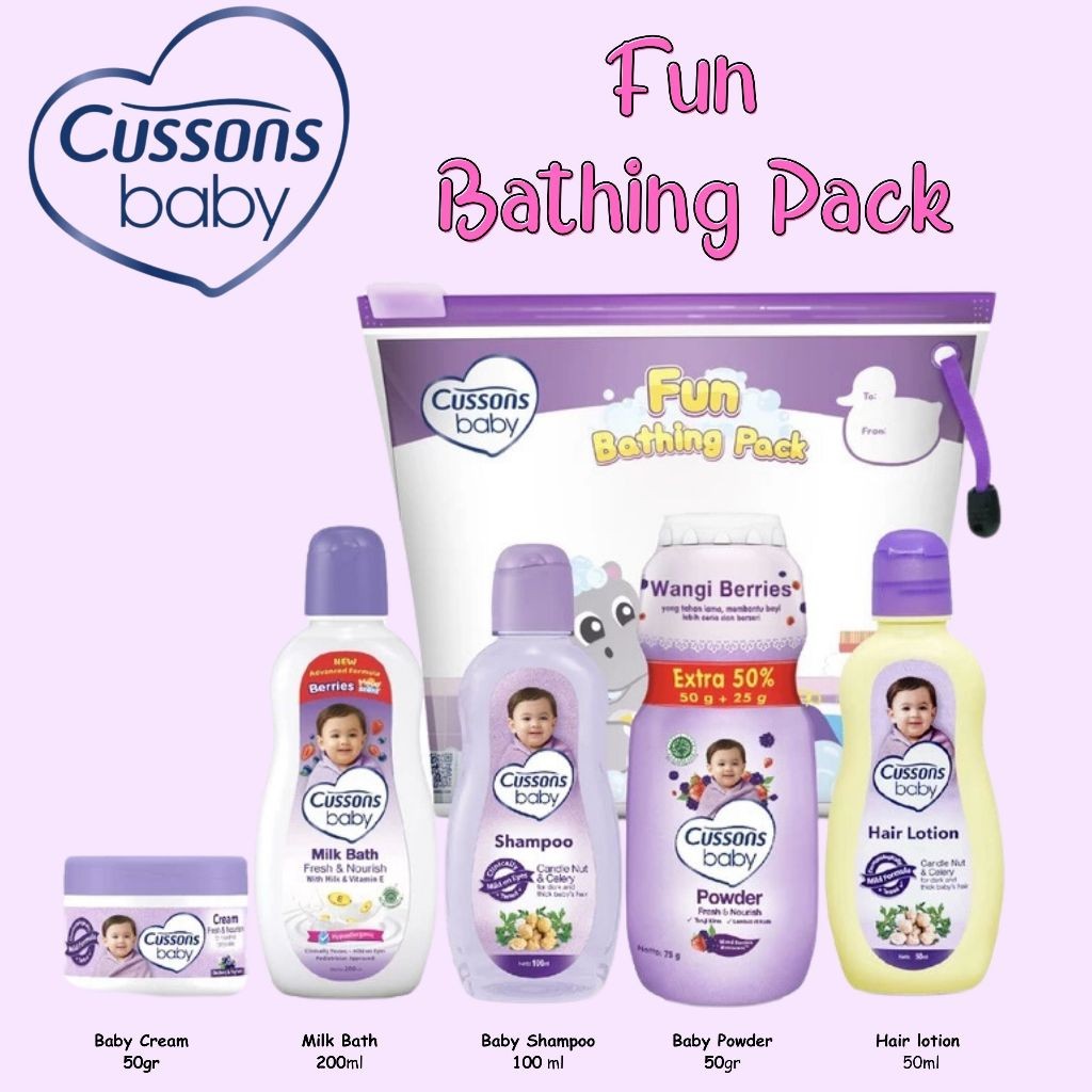 Paket lengkap Cussons daily Esensial pack paket komplit bedak minyak shampoo sabun bayi