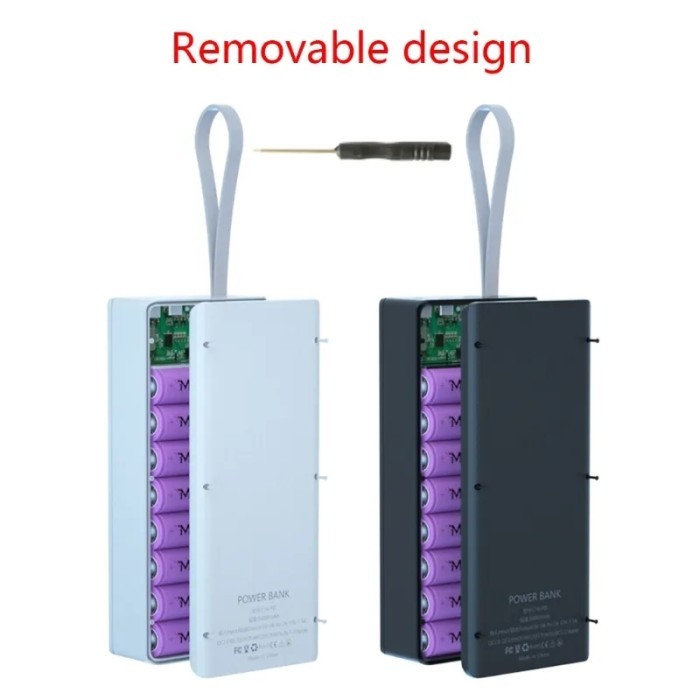 Case Power Bank Quick Charge Qc3.0 Pd C16 Layar Lcd Diy 16X18650 T