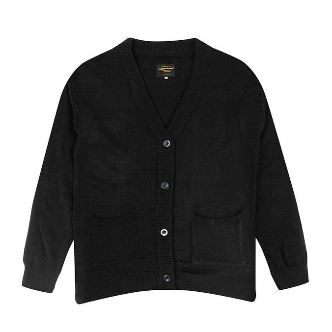JAKET PRIA - ETERNALWORKS BLACK KNITWEAR CARDIGAN - CARDIGAN RAJUT