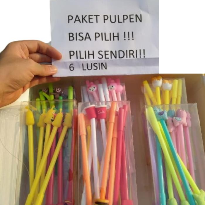 

terbaru !!! grosir pulpen 6 lusin dan 16 pcs refill bisa pilih sendiri di live cod reseller grosiran