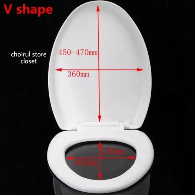 CAVER TOILET PENUTUP CLOSET DUDUK MODEL PANJANG CAVER CLOSET TIPE V
