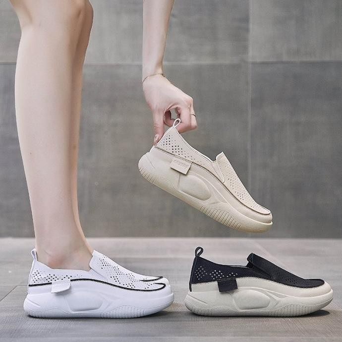 GROSIRTAS LV0415 Sepatu Wedges Wanita Import Polos LJ