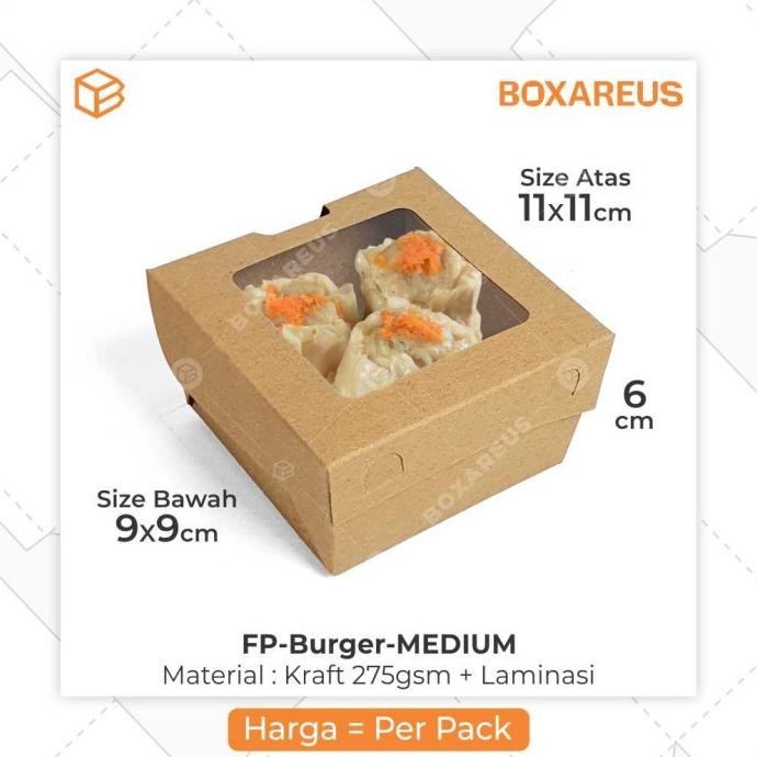 Box Dimsum Snack Box Burger Kotak Dus Makanan Takoyaki | Fp Burger Original