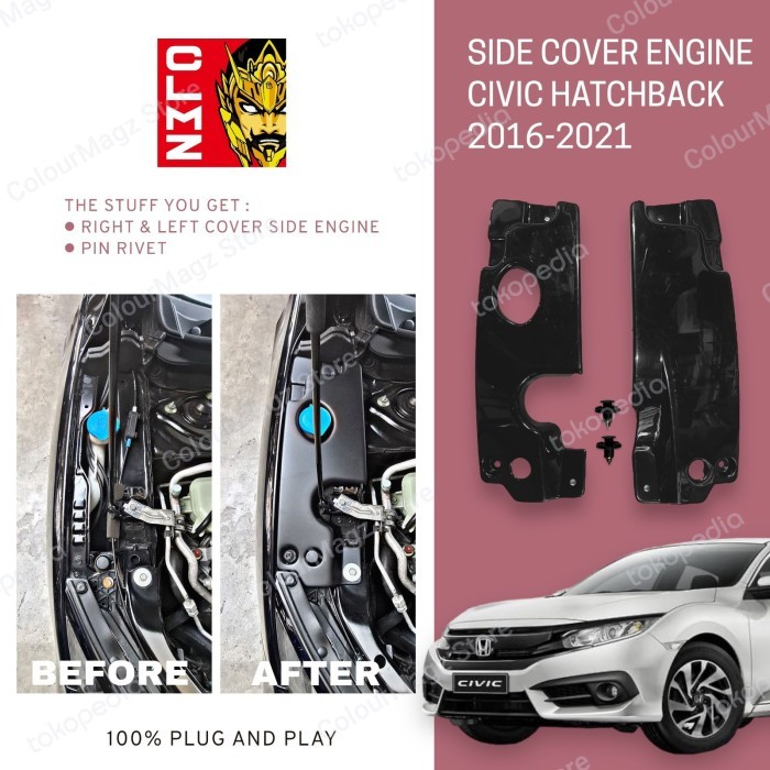 Side Engine Cover Civic Turbo Sedan Hatchback 2016-2021