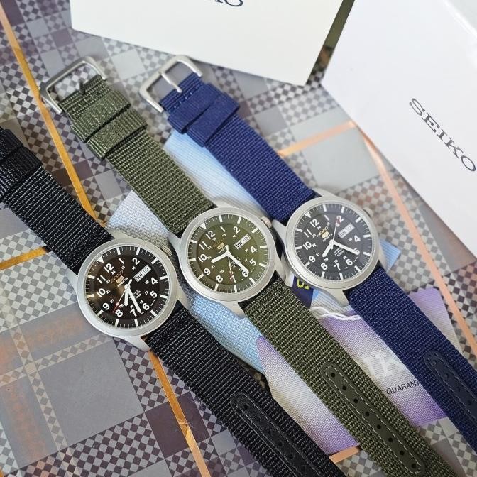 Seiko 5 Sports SNZG11K1 Automatic Nylon Strap Jam Tangan Pria Original Free Box Ori