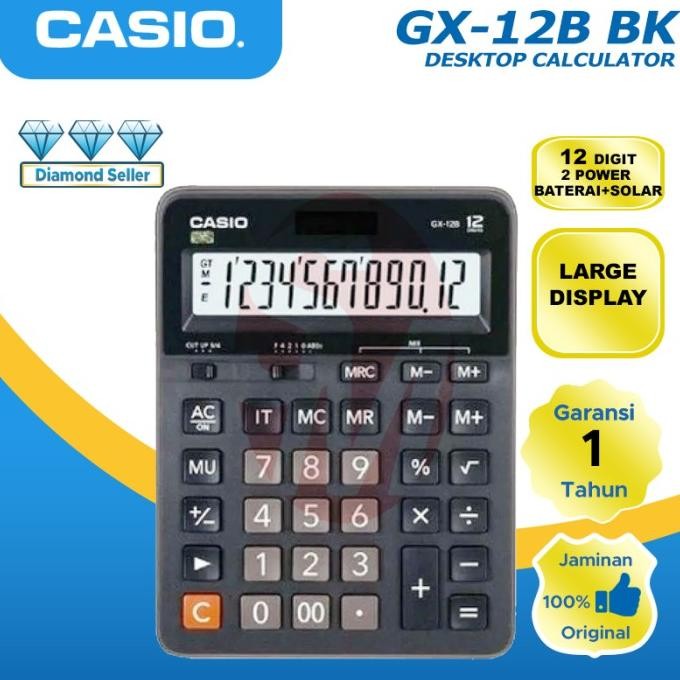 

CASIO CALCULATOR GX-12B BLACK
