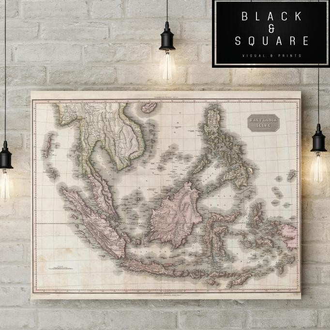 Hits Poster Map Atau Peta Vintage - Indonesia - Afrika - Eropa - Jadul Dll New