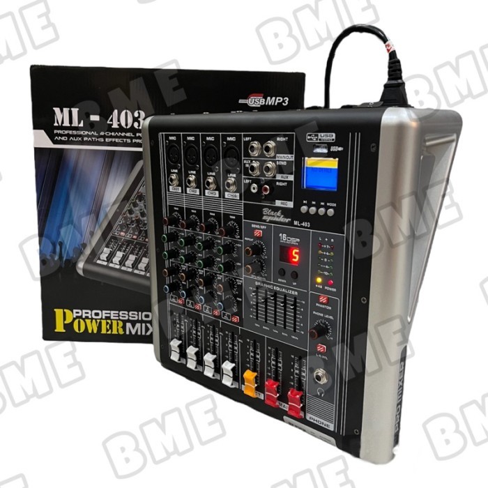 TERLARIS POWER MIXER BLACKSPIDER ML403 1000 WATT ORIGINAL BLACK SPIDER ML 403 MURAH MURAH
