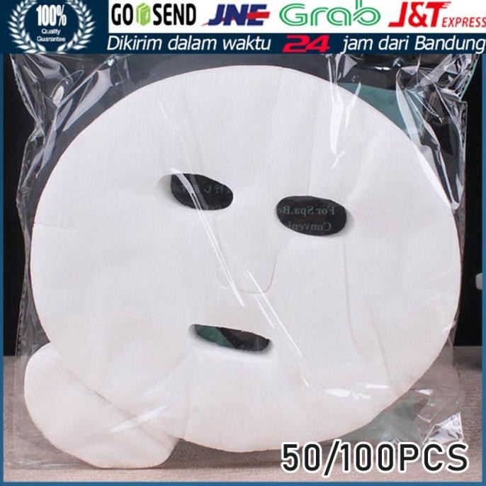 100Pc Kapas Masker Muka Wajah TOPENG Kertas Paper Mask Kecantikan CARE