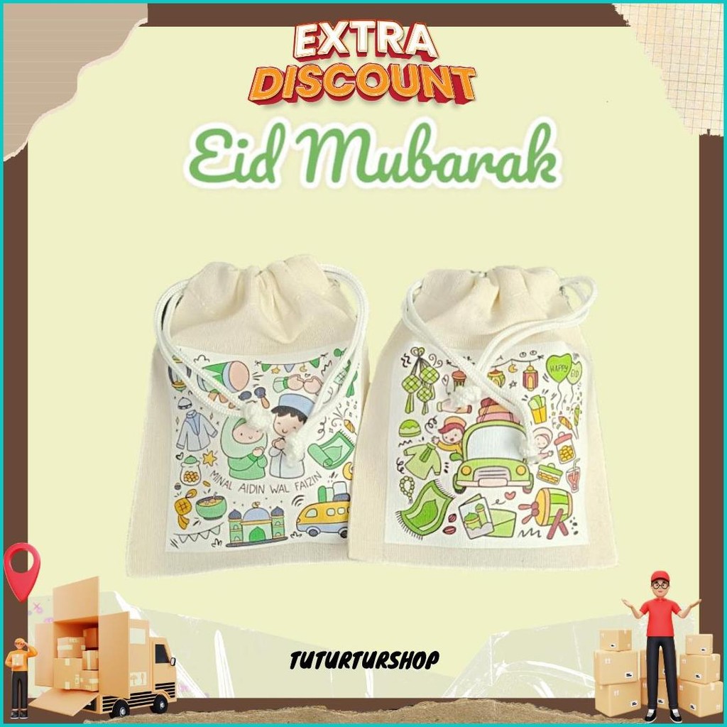 

Amplop Lebaran 2025 Tas Serut Dompet Unik Lucu Idul Fitri [10 Pcs] Terlaris