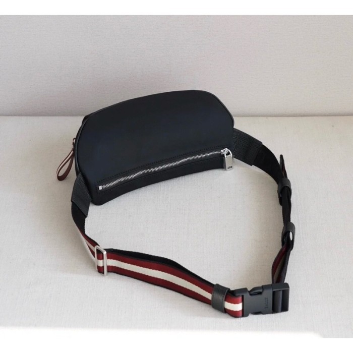WAISTBAG BALLY Finlei Belt Bag Nylon Leather Authentic Fullset