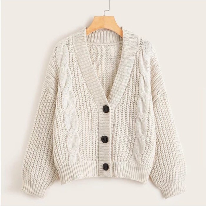 CROP CABLE CARDY / KARDIGAN CABLE CROP OLIVIA / KARDIGAN RAJUT OLIOR C