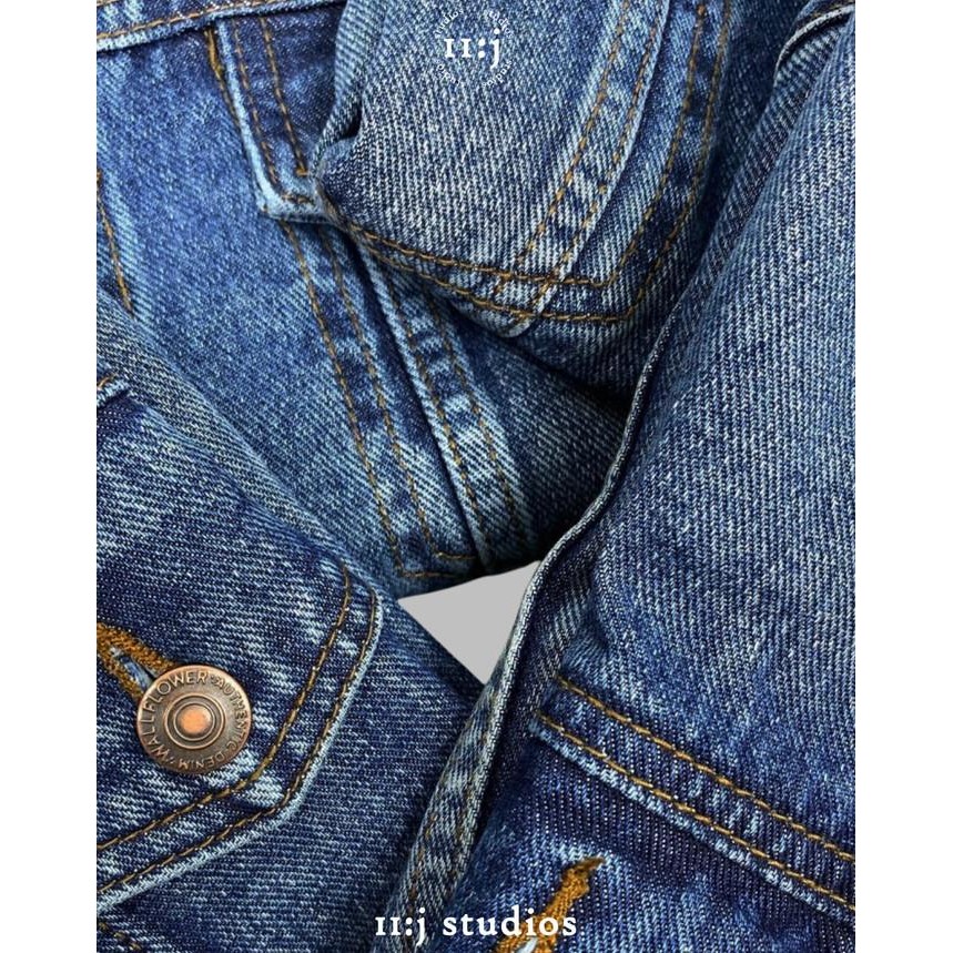 Grosir Jaket Zara Jeans Trucker Denim Jacket Branded New Original Asli - Blue