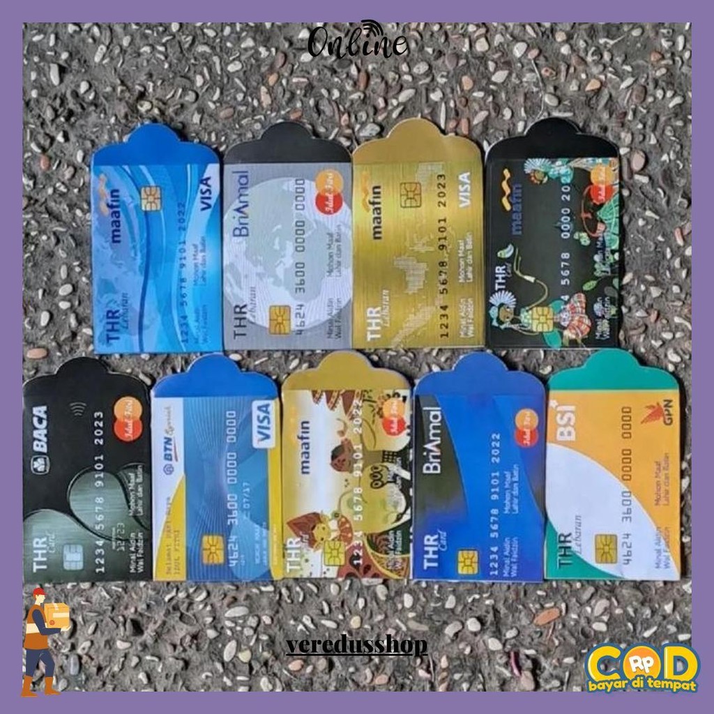 

10Pcs Amplop Lebaran Motif Uang / Atm Idul Fitri Termurah Termurah Banget