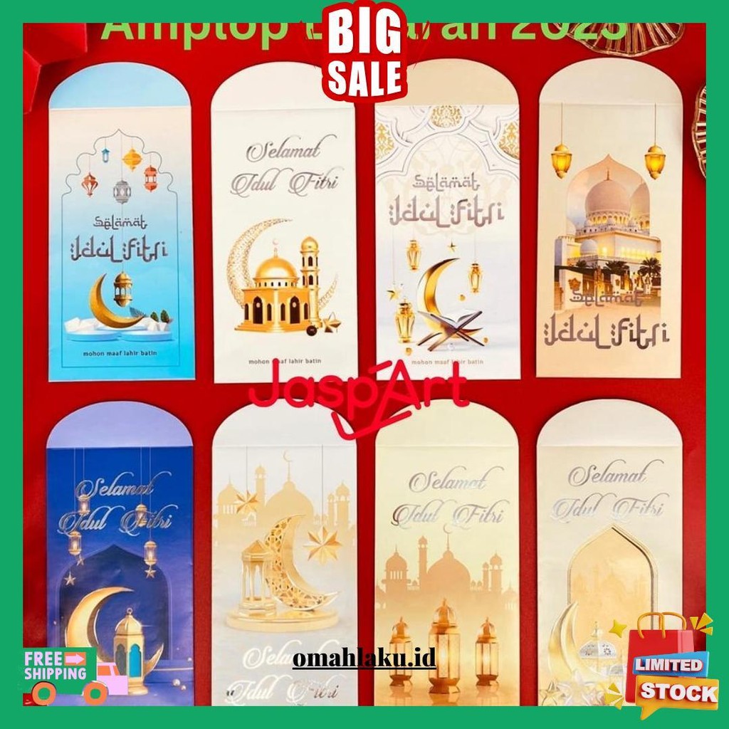 

Amplop Panjang Besar / Angpao Lebaran Hari Raya Idul Fitri Isi 30 Premium Emboss Silver Mika Lebaran Panjang 2025 Gratis Ongkir