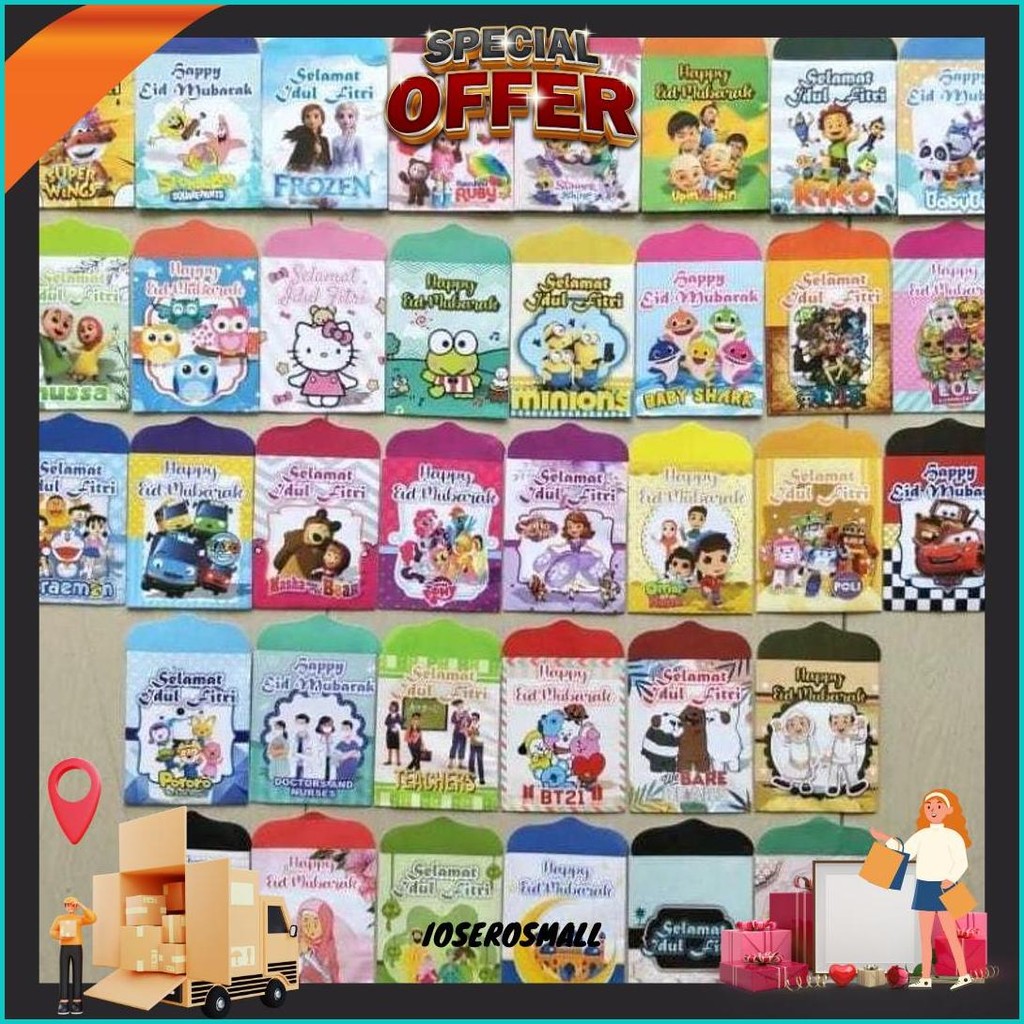 

Termurah Amplop Lebaran Medium 1 Pack Isi 10Pcs/Amplop Karakter Cod