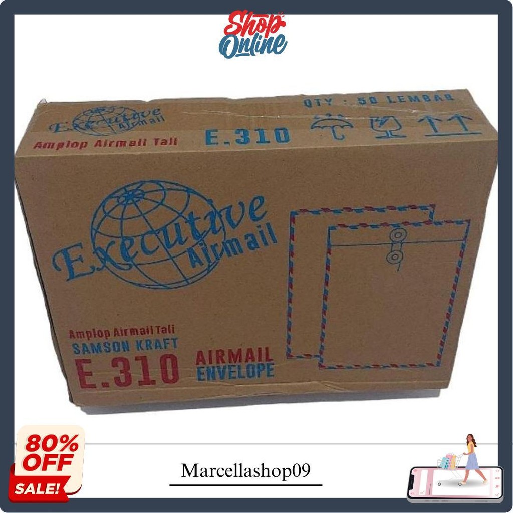 

Amplop Coklat Tali Folio Airmail Executive 310 - 1 Box Original Produk
