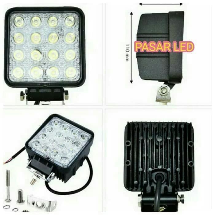 Lampu Tembak Sorot Offroad Led 48 Watt 16 Titik