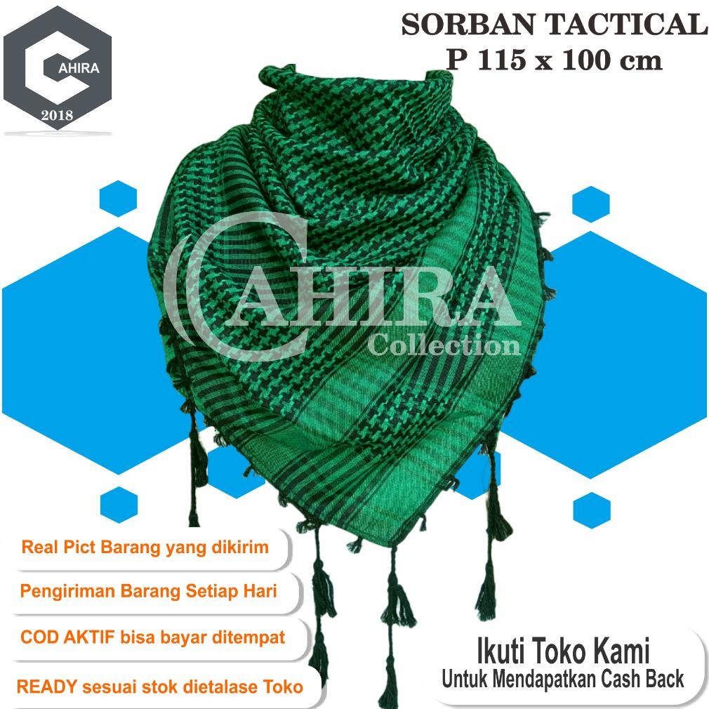 SORBAN TACTICAL SORBAN SURBAN HITAM PUTIH SORBAN RUMBAI