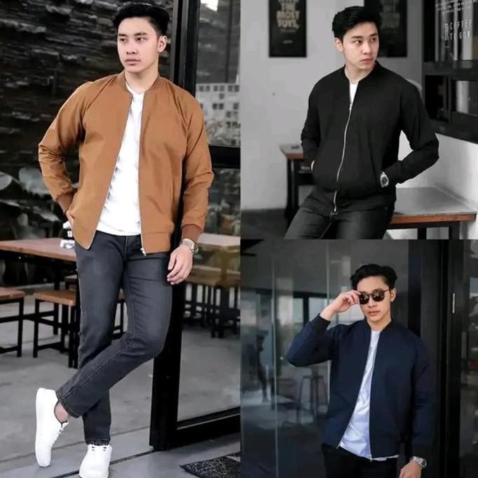 Murah Jaket Jeans Denim Polos Cowok Distro Hitam Black Sandwash