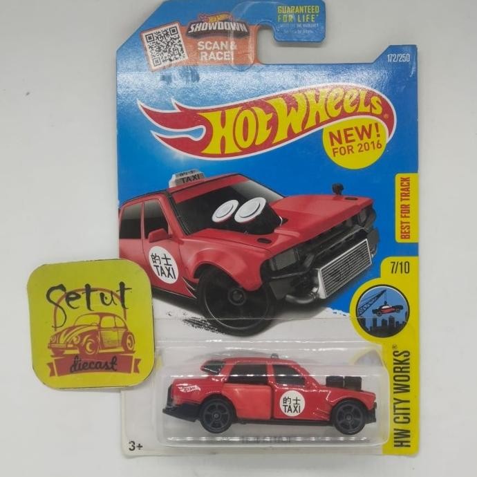 HOT WHEELS HOTWHEELS TIME ATTAXI TAXI MERAH US CARD NEW 2016