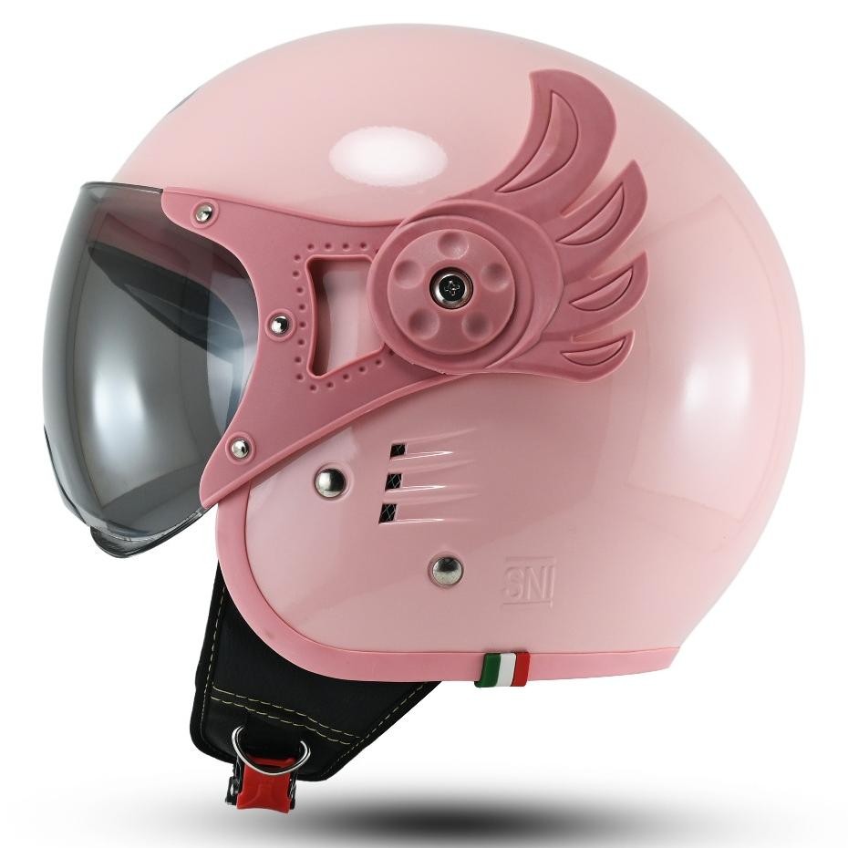 Helm Ri Retro Pilot Italy Gundala Helem Bogo Cowo Cewe Ni