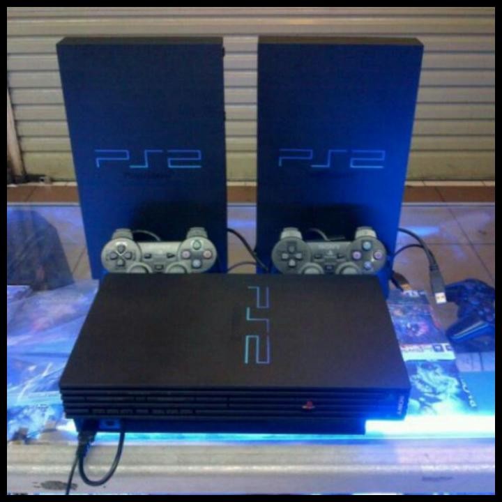 Terlaris Paket Komplit Playstation Ps2 Sony Fat + Hdd 40Gb + 2 Stick Getar Good Quality