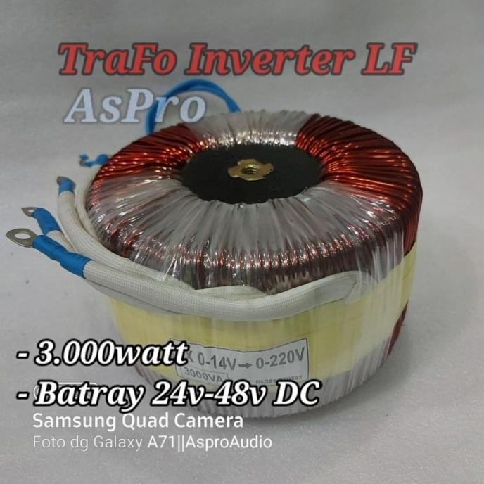 Travo Trafo Toroid Inverter LF 3.000watt 24v 48v