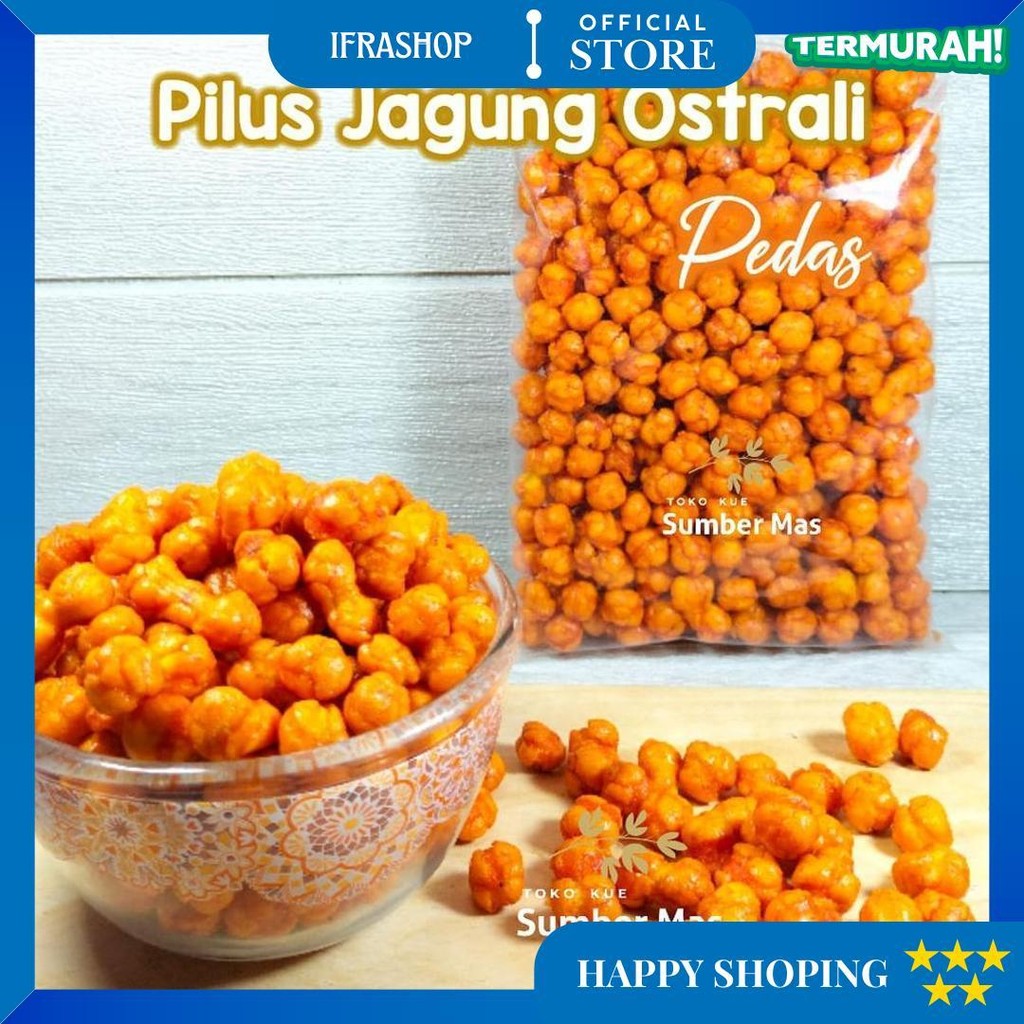 

Pilus Jagung 250Gr / Pilus Australi Pedes / Pilus Australia Pedas / Pilus Jagung Pedes Daun Jeruk / Pilus Jagung Kiloan D Promo 10.10