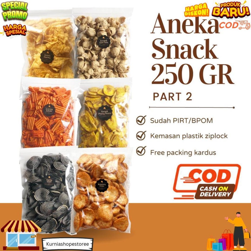 

[Delish Snacks] Aneka Snack Grosir 250 Gram Part 2 / Grosiran Kiloan / Cemilan Camilan Murah Enak D Cod