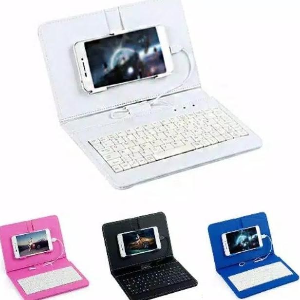 Terlaris Keyboard For Android Wired Keyboard Flip Holster Case Cover For OTG SALE