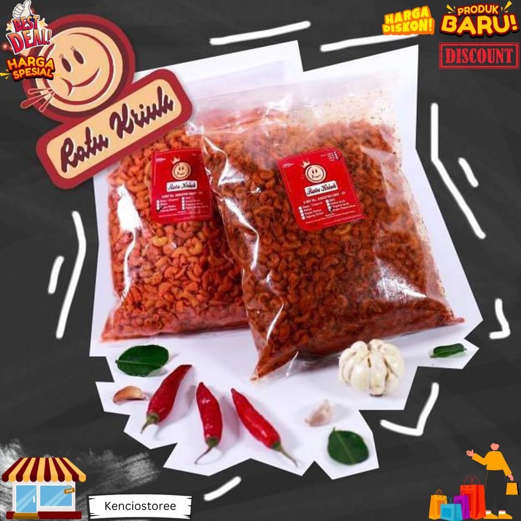 

(Termurah) 1Kg Makaroni Khas Tasikmalaya By Ratu Kriuk D Best Seller