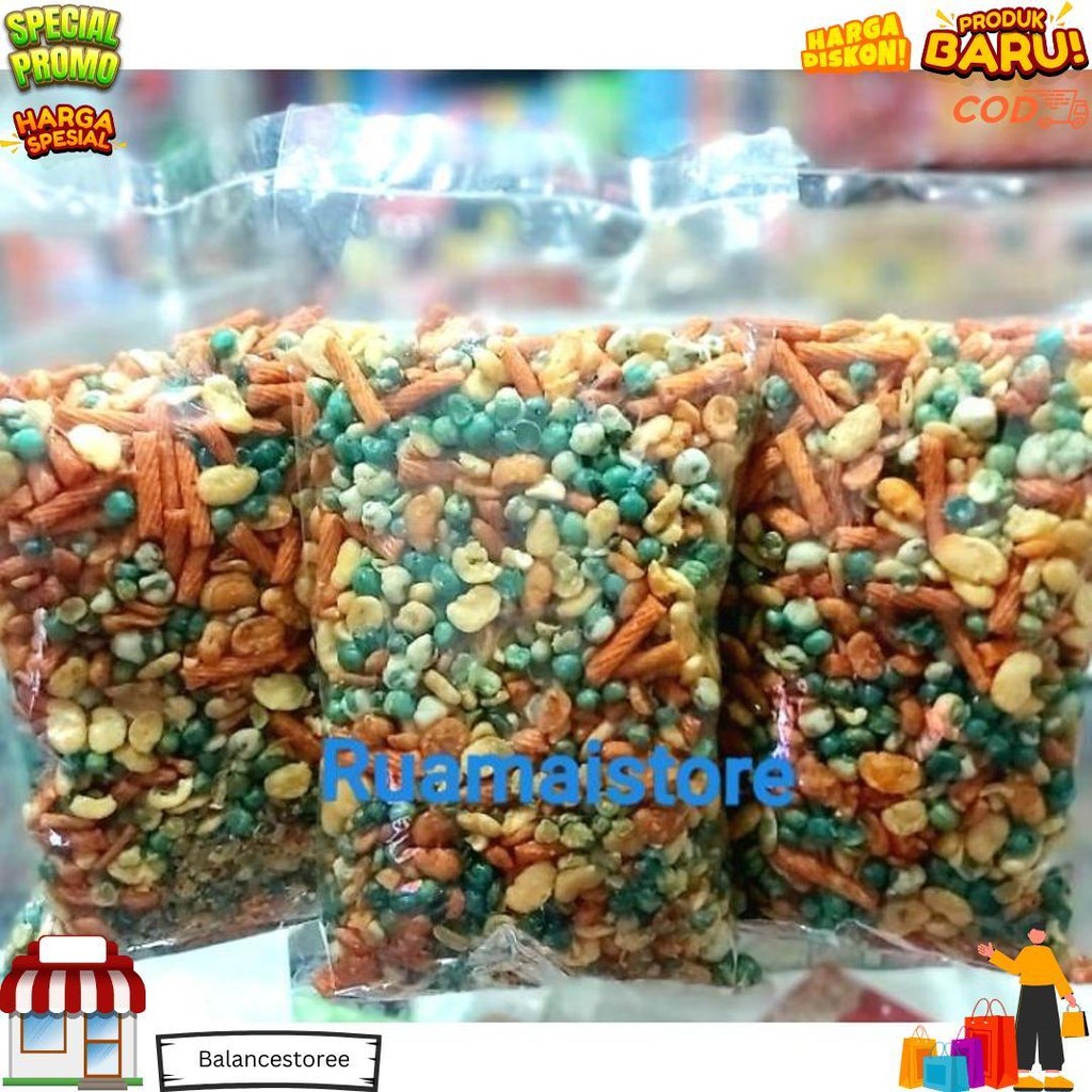 

(Kilo) Kacang Campur Mix 500 Gr Snack Kiloan D Cod