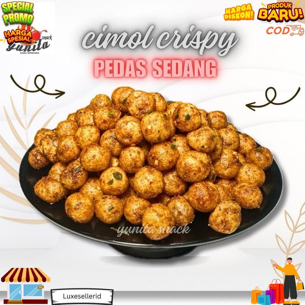 

Cimol Kering Pedas Crispy Daun Jeruk 50 Gram (20 Pcs) D Cod