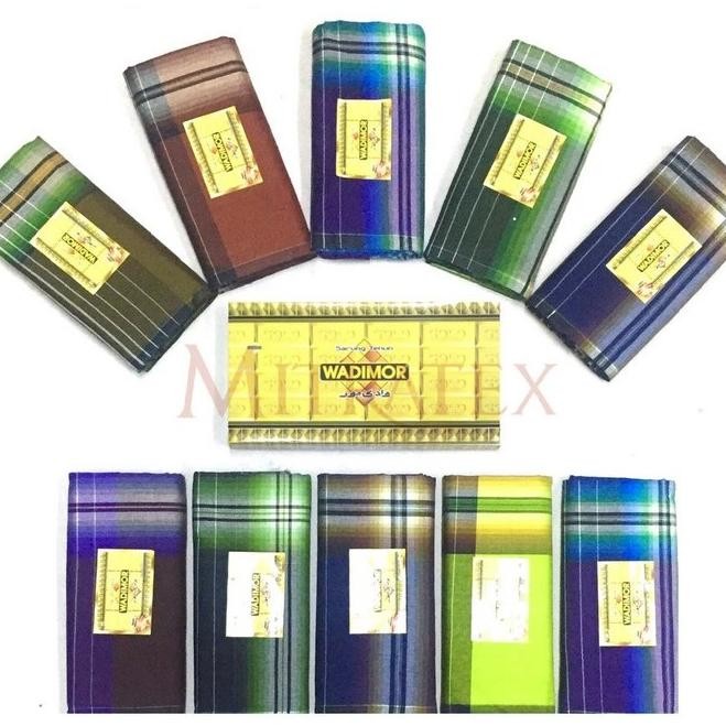 Sarung Wadimor Grosir 10 Pcs Kodian Murah Motif Terbaru 2025 Gold Hitam Polos Tumpal Bali Batik Jawa