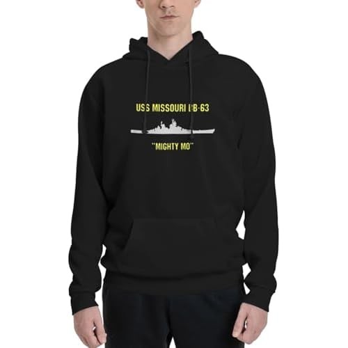 USS Missouri Bb-63 Pria Olahraga Hoodie|LkJ5oo8L|