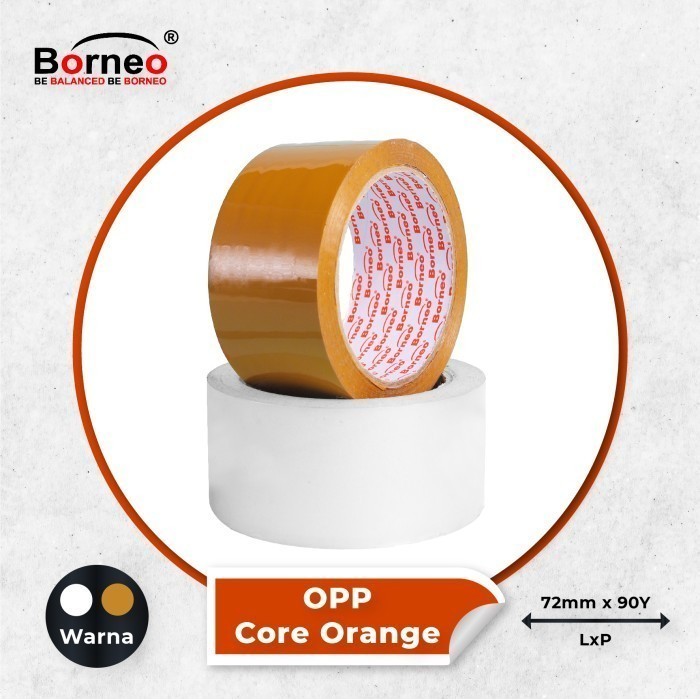 

4 ROLL - Borneo OPP Lakban Bening / Coklat 72 mm x 90 Yard