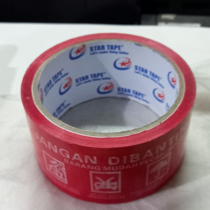 

Lakban Merah Fragile Jangan Dibanting 2inch 50yard