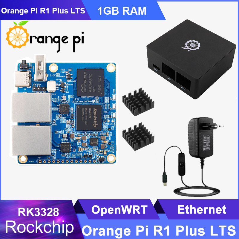 WEDO Orange Pi R1 Plus LTS Rockchip RK3328 1GB RAM Run OpenWRT OS Android 9 Unbuntu Optional Metal C