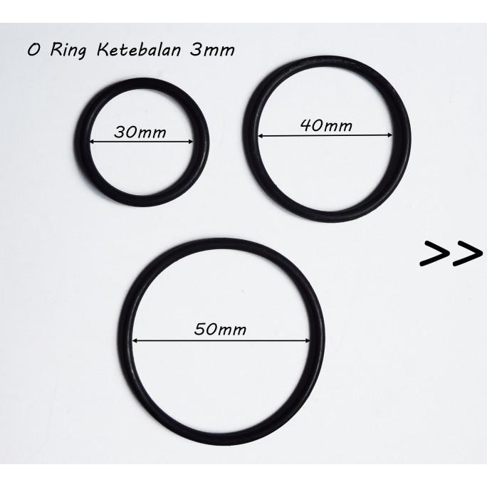 @@@@] Karet Cincin Tebal 3mm. O Ring ID 30, 40, 50 mm