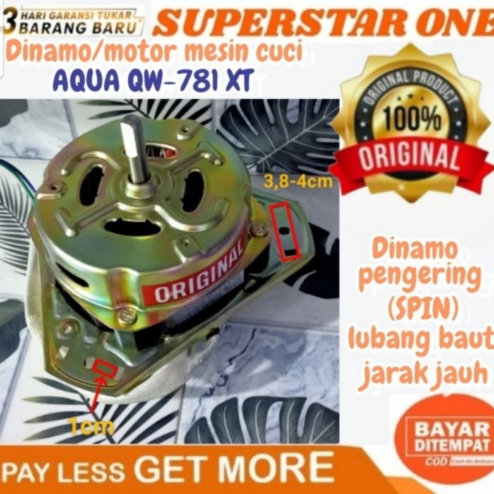 Dinamo/Motor Spin/Pengering Mesin Cuci Aqua Qw-781 Xt/Qw 781Xt/Qw781Xt