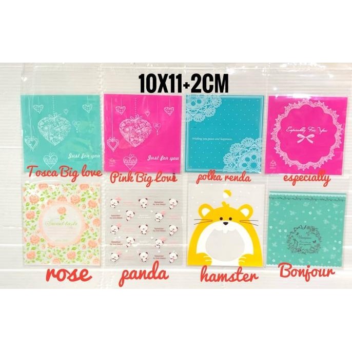 

Produk Unggulan] Plastik Snack Opp 10x11cm/ plastik fancy/cookies plastic/plastik