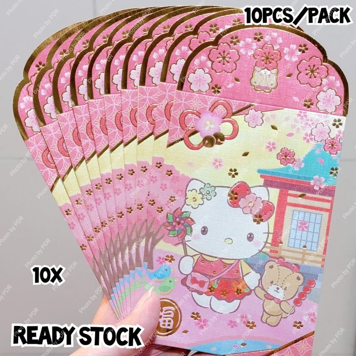 

Ready Hello Kitty Floral Angpao Isi 10 Pcs Part (Original) Terlaris