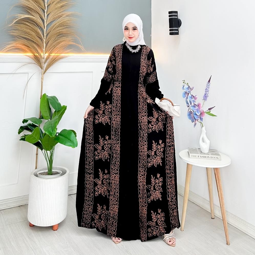 Or42 JUMBO LD 130 Gamis Madongan Twill Rayon Ori Super Pekalongan Ayani Fashion Sale