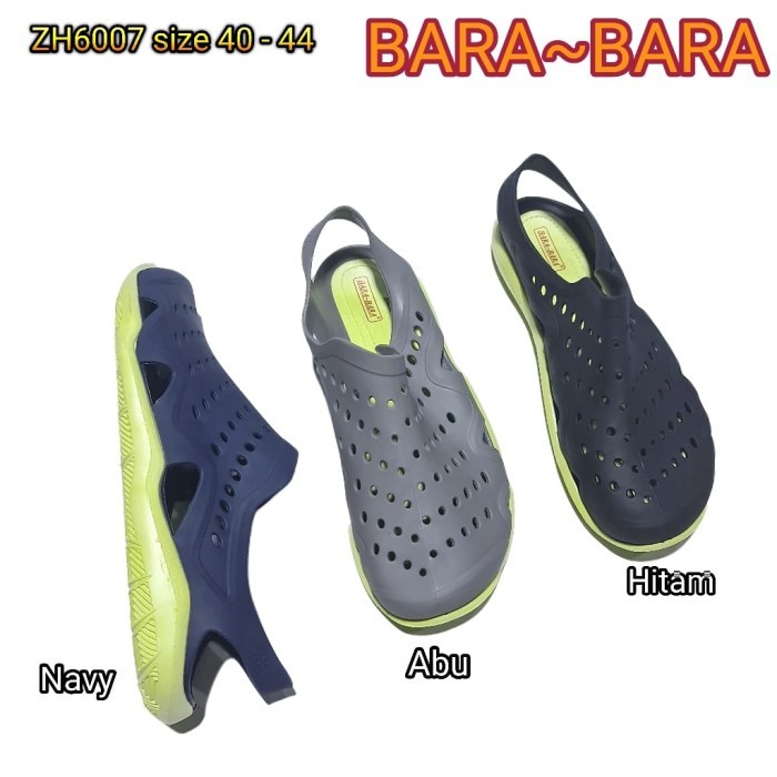 6007Cowok Jelly Sandal Wanita Karet Luofu Sendal Pria