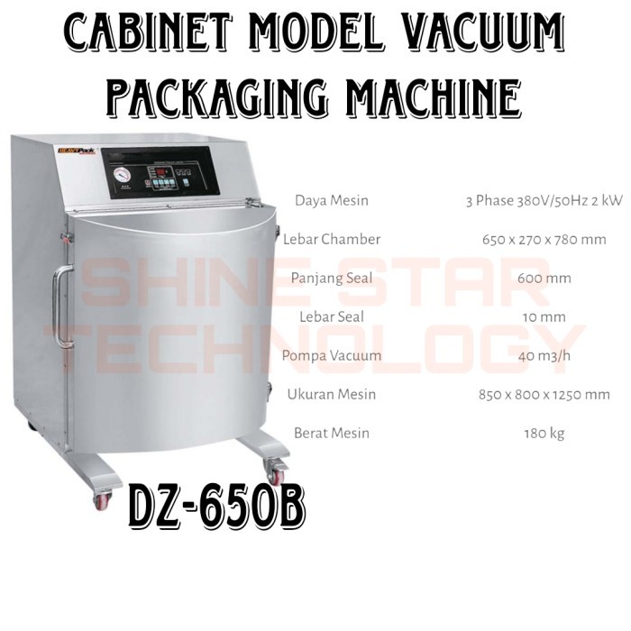 heavypack DZ-650B Mesin Vacuum Packaging Kabinet