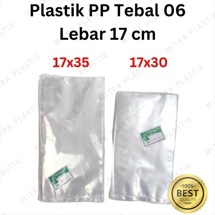 

PRODUK TERBATAS Plastik PP Lebar 17 Tebal 06 17x30 17x35 Kantong Bening Snack Keripik