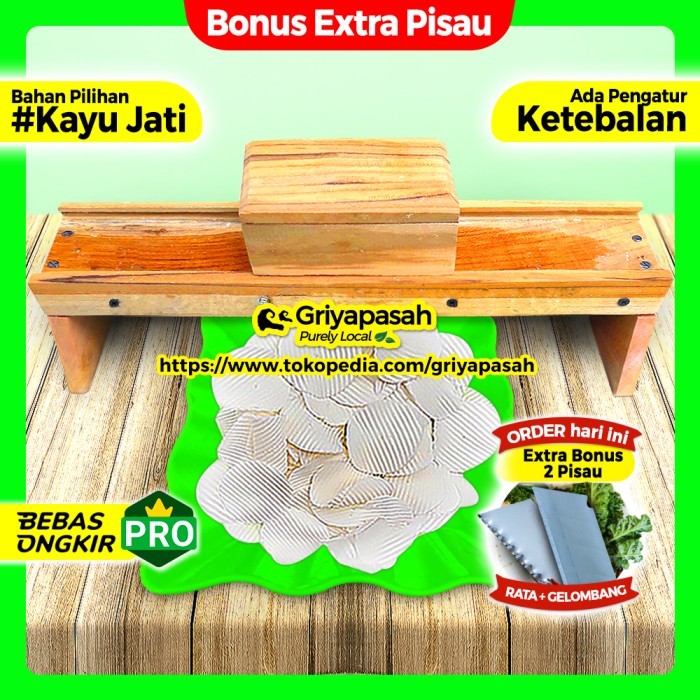 

BERKUALITAS ( UKURAN JUMBO ) ALAT PEMOTONG UNTUK HASIL KERIPIK TARO SINGKONG UBI KENTANG PISANG