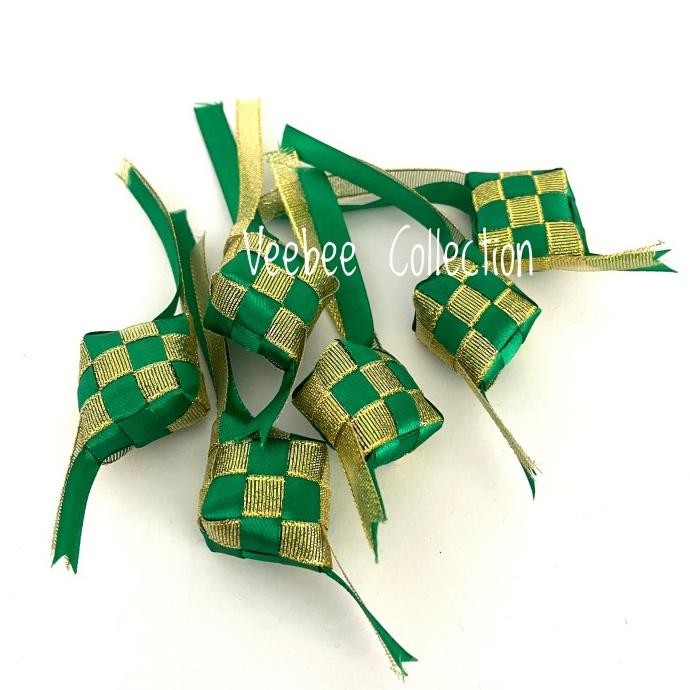 

best seller] Ketupat Pita Hias Wajik 3,5cm/ Hiasan Hampers Parcel ketupat pita